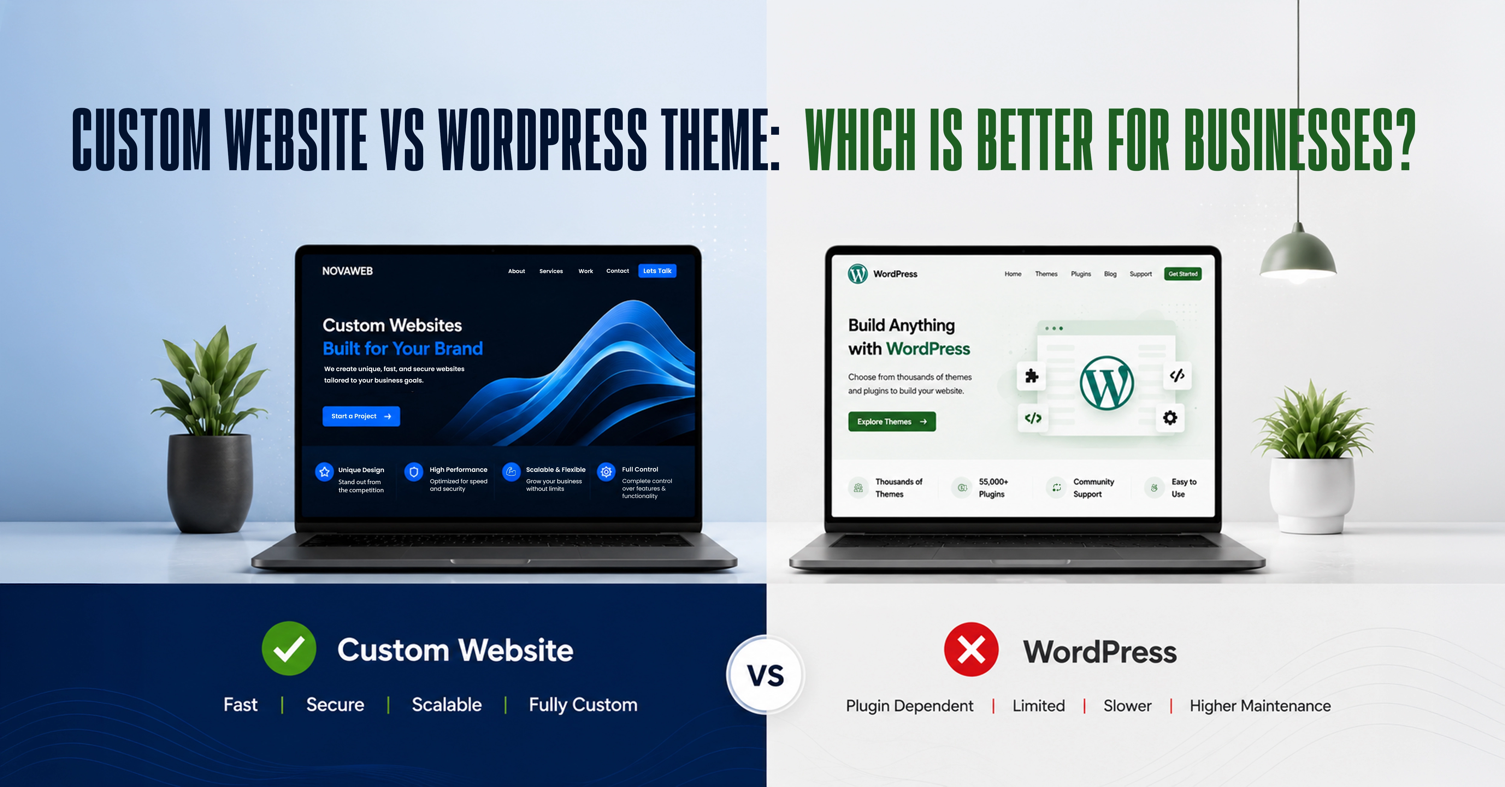 Custom Website vs WordPress Template: Which One Actually Grows Your Business?